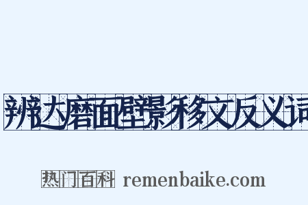 辨达磨面壁影移文反义词是什么意思的图片